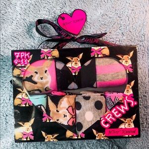 Betsey Johnson Bunny Crew Socks